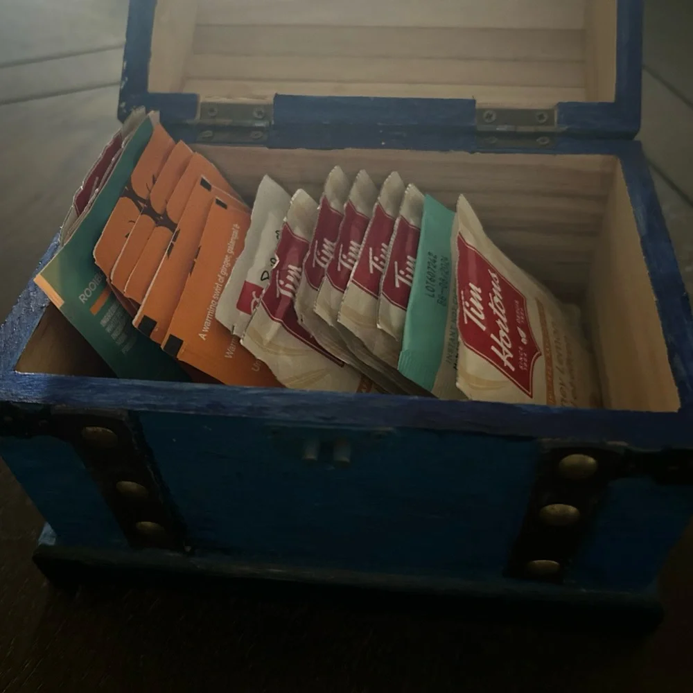 Hand Painted Tea Box - Picture 3 of 4